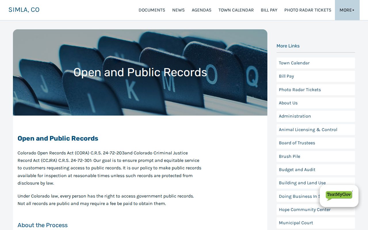 Simla public records request process for police photos and digital media